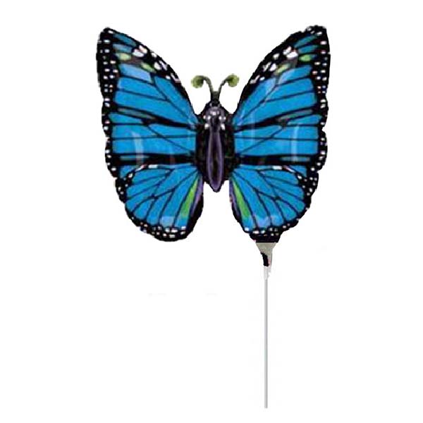 9'' Mini Shape μπαλόνι Μπλε Πεταλούδα