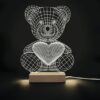Φωτιστικό led & plexiglass "Αρκουδάκι της Αγάπης"