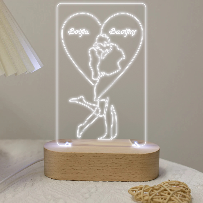 Φωτιστικό led & plexiglass "Couple in Love"