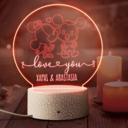 Φωτιστικό led & plexiglass "Mickey & Minnie"