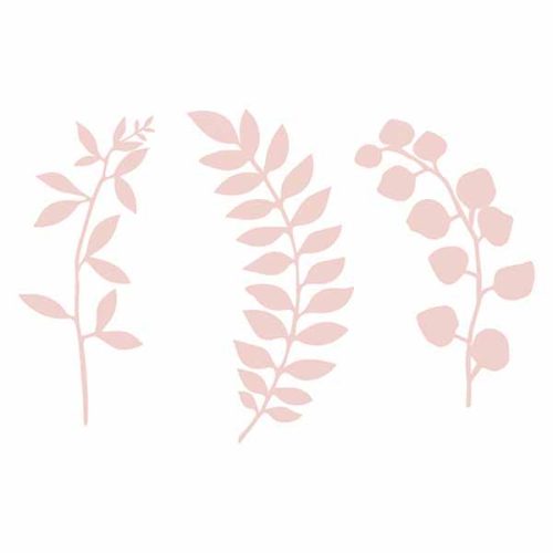 Ροζ Διακοσμητικά κλαδιά με φύλλα