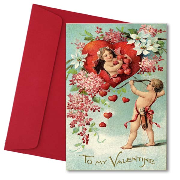 Κάρτα Βαλεντίνου vintage "Θεός του Έρωτα"