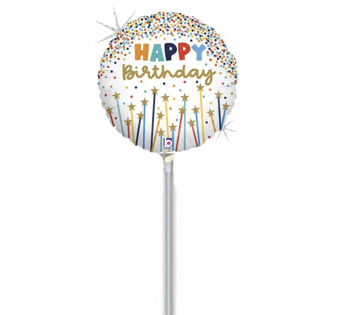 10" Mini Shape μπαλόνι Birthday Star Candles