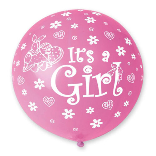 31" Ροζ Μπαλόνι "It's a girl" κουνελάκι