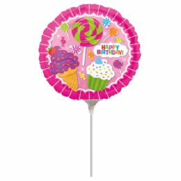 9'' Mini Shape Μπαλόνι SweetShop "Happy Birthday"
