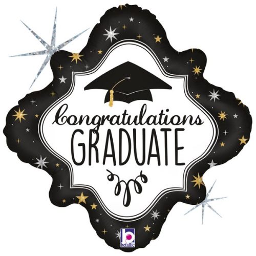 18' Μπαλόνι αποφοίτησης Diamond Congrats Graduate