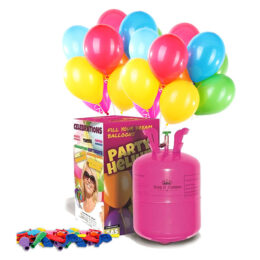 Φιάλη ήλιον για 20 μπαλόνια με δώρο μπαλόνια και κορδέλα