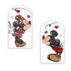 Ξύλινο διακοσμητικό Mickey & Minnie "love" (2 τεμ)