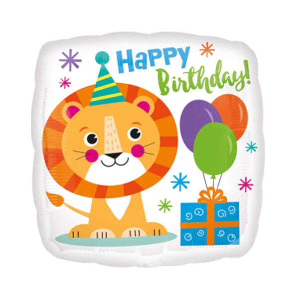 17" Μπαλόνι λιονταράκι "Happy Birthday"