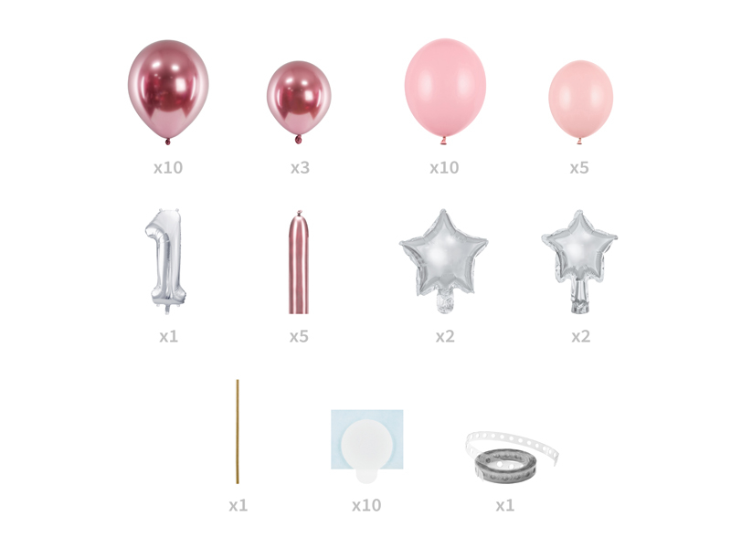 Μπουκέτο Μπαλονιών Νο1 ροζ