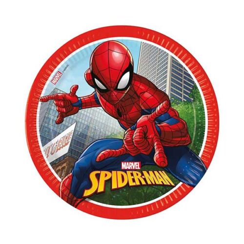 Πιάτα πάρτυ Spiderman Crime Fighter (8 τεμ)