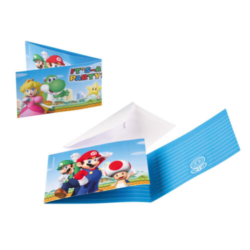 Προσκλήσεις πάρτυ Super Mario (8 τεμ)