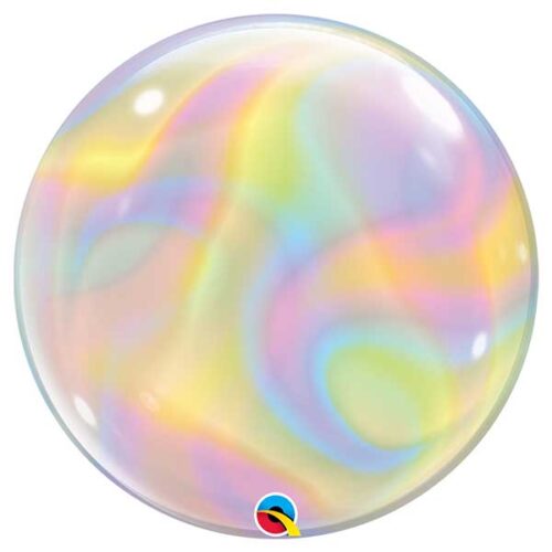22" Μπαλόνι Bubble Iridescent Swirls