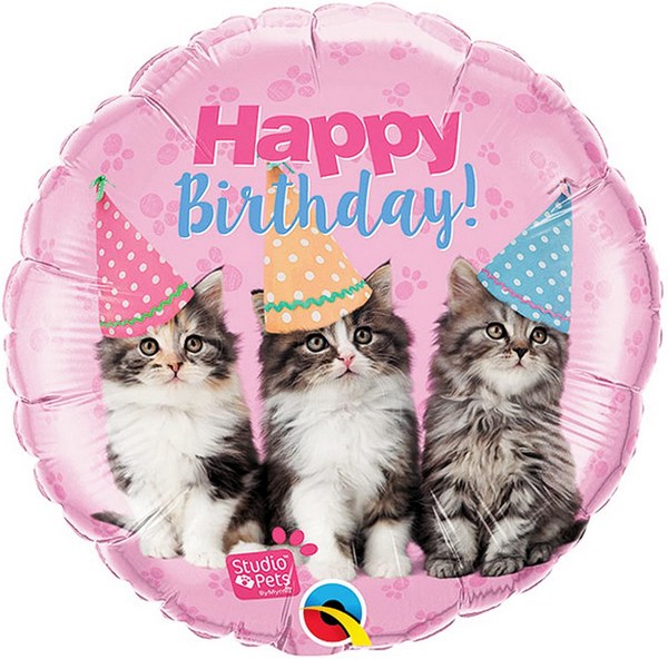 18'' Μπαλόνι Birthday γατάκια