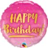 18" Μπαλόνι γενεθλίων Gold & Pink