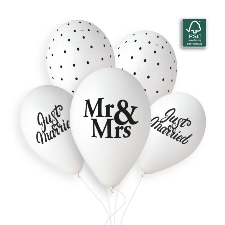 13" Μπαλόνια Just Married - Mr & Mrs