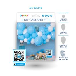 DIY Γαλάζια Γιρλάντα με Μπαλόνια