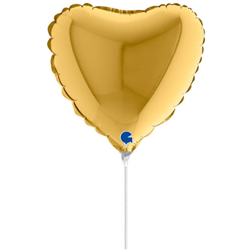 10" Mini Shape μπαλόνι Χρυσή Καρδιά