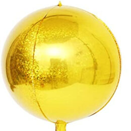 22'' Χρυσό Holographic Orbz Μπαλόνι