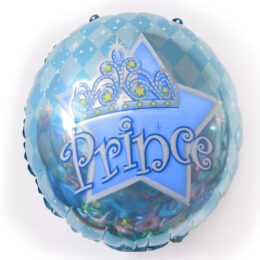 18" Μπαλόνι Prince με στέμμα