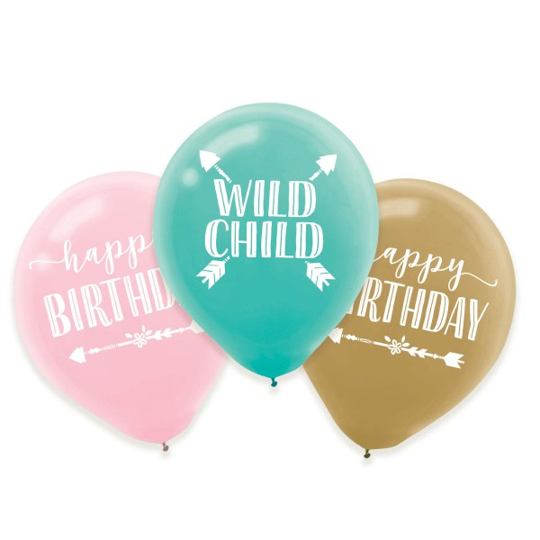 Σετ μπαλόνια Βoho Birthday Girl (6 τεμ)