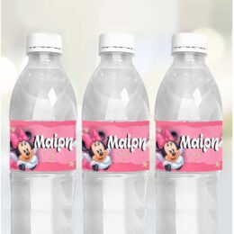 Ετικέτες για μπουκάλια νερού Minnie Mouse