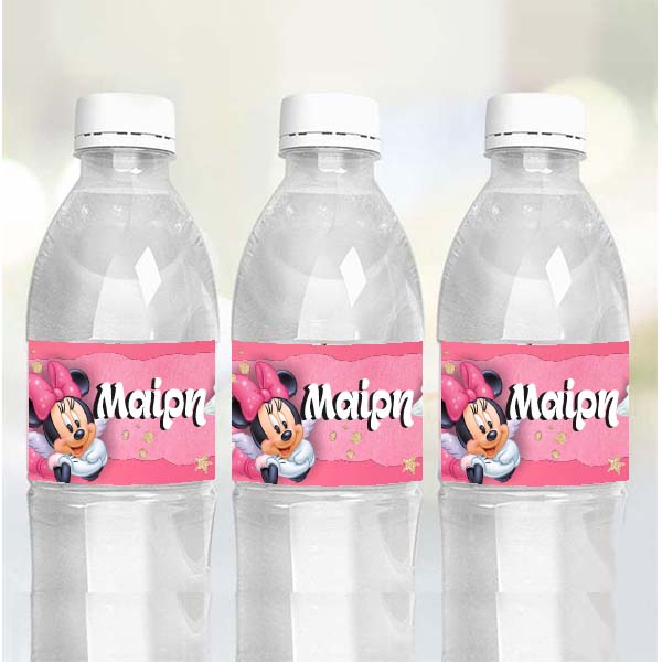 Ετικέτες για μπουκάλια νερού Minnie Mouse