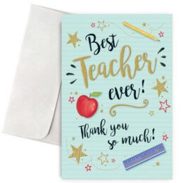 Κάρτα για Δασκάλα "Best Teacher Ever"