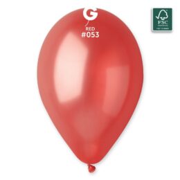 13" Κόκκινο Μεταλλικό λάτεξ μπαλόνι