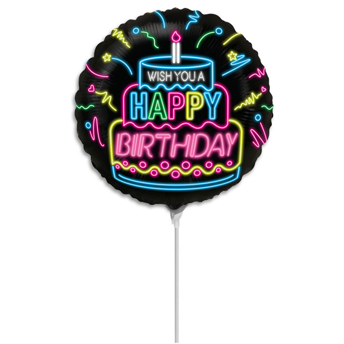 14'' Mini Shape Μπαλόνι Neon Birthday