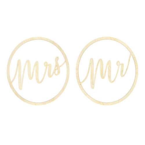 Ξύλινο διακοσμητικό τραπεζιού Χρυσό Mr & Mrs