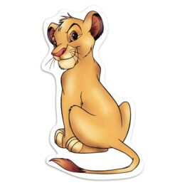 Ξύλινη διακοσμητική φιγούρα Lion King γυρισμένη πλάτη