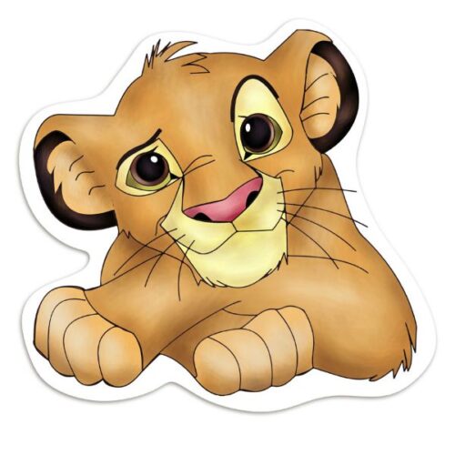 Ξύλινη διακοσμητική φιγούρα Lion King πρόπωπο Σίμπα