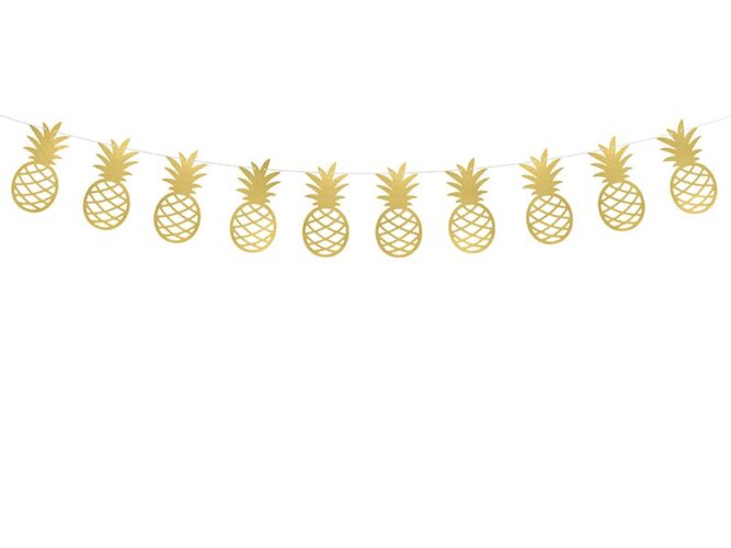 Διακοσμητική γιρλάντα χρυσοί Ανανάδες 1,5m