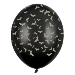 Σετ μαύρα μπαλόνια με χρυσές Νυχτερίδες (6 τεμ)
