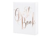Λευκό Βιβλίο Ευχών Guest Book με rosegold γράμματα