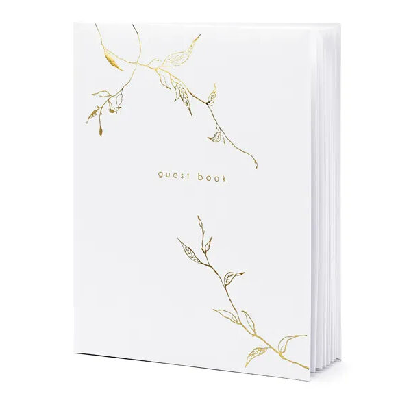 Βιβλίο Ευχών Guest Book χρυσά φύλλα