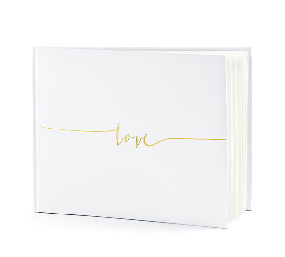 Βιβλίο Ευχών Love με χρυσά γράμματα