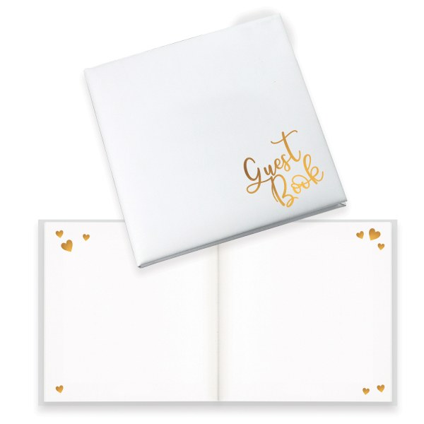 Βιβλίο Ευχών Guest Book με χρυσά γράμματα