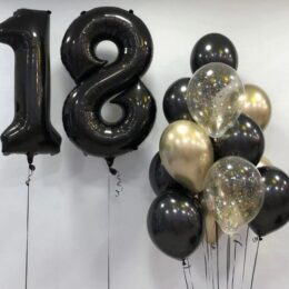 Μπαλόνια Αριθμοί Μαύρο 66 cm - 26"