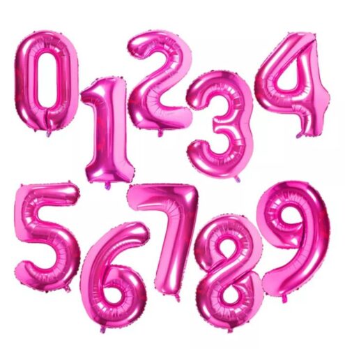 Μπαλόνια Αριθμοί Φούξια 100 cm - 40"