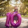 Μπαλόνια Αριθμοί Φούξια 100 cm - 40"