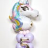 Σύνθεση μπαλονιών για γενέθλια μονόκερος