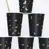Ποτήρια πάρτυ με χρυσές Νυχτερίδες (6 τεμ)