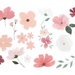 Προσωρινά Τατουάζ ροζ Λουλούδια