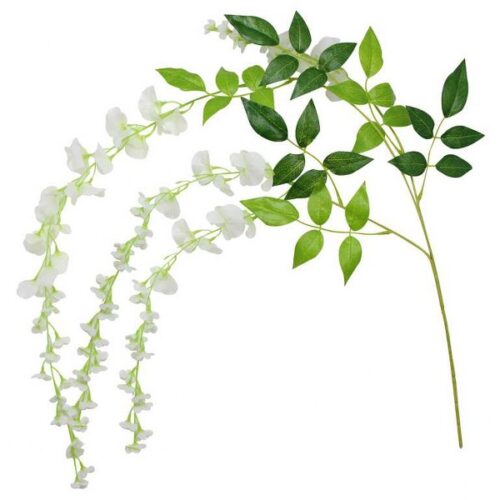 Διακοσμητικά τεχνητά άνθη - Λευκή Βιστέρια