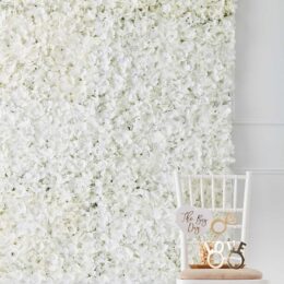 Διακοσμητικός τοίχος Backdrop με λευκά Λουλούδια