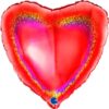 Μπαλόνι κόκκινη καρδιά glitter Holographic