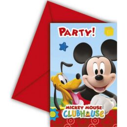 Προσκλήσεις πάρτυ Playful Mickey (6 τεμ)