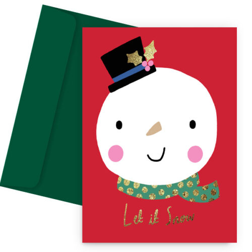 Χριστουγεννιάτικη Κάρτα - Χιονανθρωπάκι